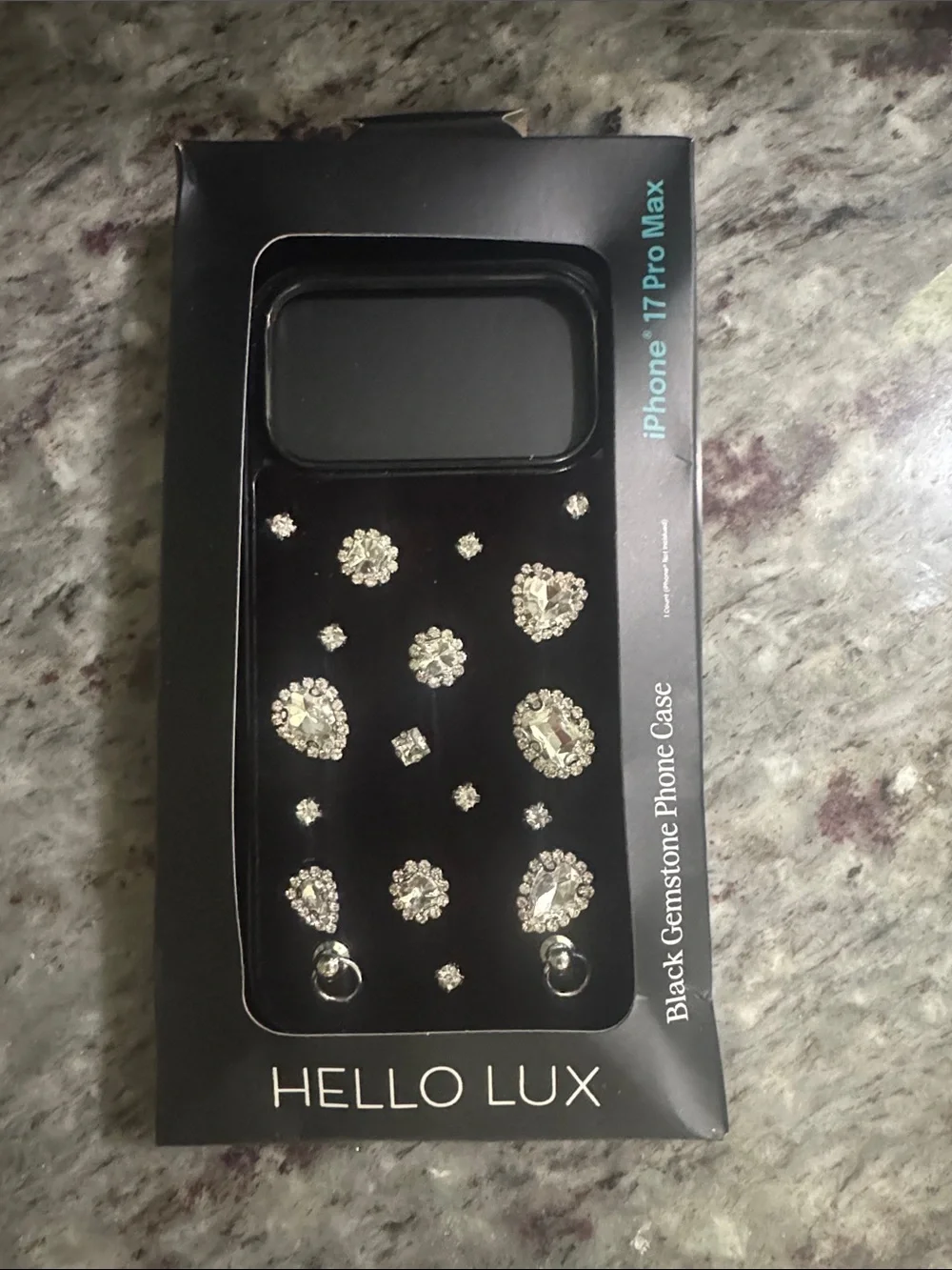 Black Gemstone iPhone 17 Pro Max Case